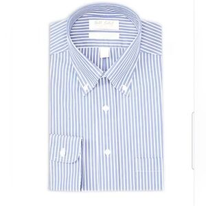 Gold Label Mens BlueStriped Dress Shirt